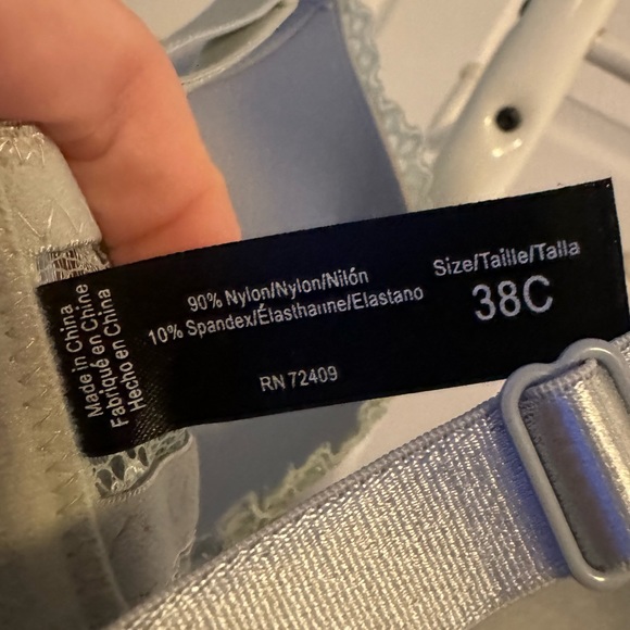 René Rofé Lingerie Push-Up Bra Size 38C Brand New Pale Sea Foam Color - Picture 4 of 8